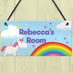 Unicorn Sign PERSONALISED Girls Bedroom Sign Nursery Decor