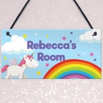 Unicorn Sign PERSONALISED Girls Bedroom Sign Nursery Decor