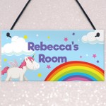 Unicorn Sign PERSONALISED Girls Bedroom Sign Nursery Decor