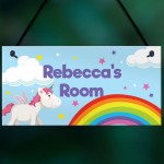 Unicorn Sign PERSONALISED Girls Bedroom Sign Nursery Decor