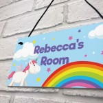 Unicorn Sign PERSONALISED Girls Bedroom Sign Nursery Decor