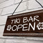 Tiki Bar Open Sign For Home Bar Man Cave Novelty Garden Decor