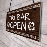 Tiki Bar Open Sign For Home Bar Man Cave Novelty Garden Decor