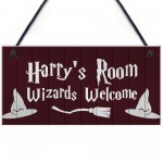 PERSONALISED Bedroom Sign Wizards Welcome Wizard Theme
