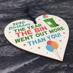 Funny Birthday Lockdown Gift Wood Heart Gift For Brother Son Dad