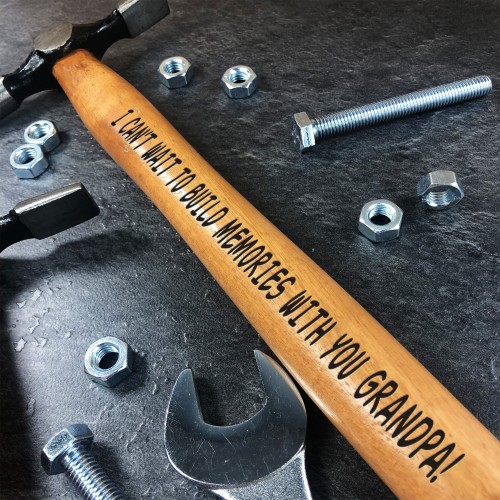 Novelty Grandparent Gift Engraved Hammer Gift For Grandpa Funny