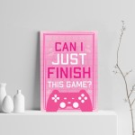 Funny PINK Gaming Print For Girls Bedroom Print Birthday Xmas