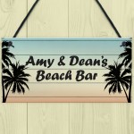 Personalised Beach Bar Sign Novelty Home Bar Decor Signs