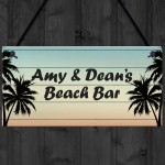 Personalised Beach Bar Sign Novelty Home Bar Decor Signs
