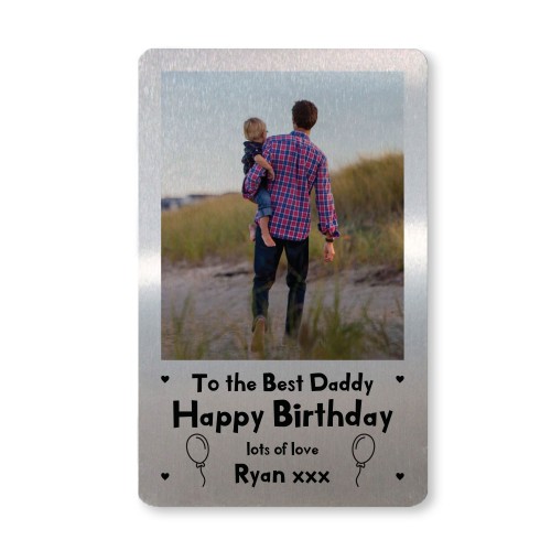 Best Daddy Gift PERSONALISED Wallet Card Insert Birthday Gift