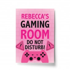 PINK Gaming Room Sign PERSONALISED Girls Bedroom Sign Gift