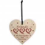 Personalised Best Friend Gift Wood Heart Friendship Thank You