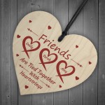 Personalised Best Friend Gift Wood Heart Friendship Thank You