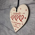 Personalised Best Friend Gift Wood Heart Friendship Thank You