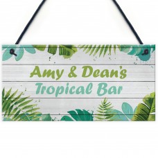 Personalised Tropical Bar Sign Novelty Home Bar Decor Signs Gift