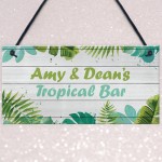 Personalised Tropical Bar Sign Novelty Home Bar Decor Signs Gift
