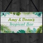 Personalised Tropical Bar Sign Novelty Home Bar Decor Signs Gift