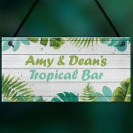 Personalised Tropical Bar Sign Novelty Home Bar Decor Signs Gift