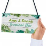 Personalised Tropical Bar Sign Novelty Home Bar Decor Signs Gift