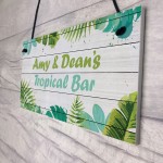 Personalised Tropical Bar Sign Novelty Home Bar Decor Signs Gift