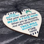 Funny Post Lockdown Birthday Gift Novelty Wooden Heart Gift
