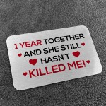 Funny Rude 1st Anniversary Gift For Wife Girlfriend Wallet Card