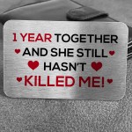Funny Rude 1st Anniversary Gift For Wife Girlfriend Wallet Card
