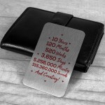 10th Anniversary Gift For Men Women Wallet Insert Gift For Him