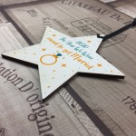2020 Year We Were Meant To Get Married Wooden Star Bauble