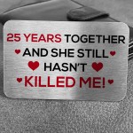 Funny Rude 25th Anniversary Gift For Wife Girlfriend Wallet Card