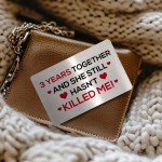 Funny Rude 3rd Anniversary Gift For Wife Girlfriend Wallet Card