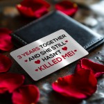 Funny Rude 3rd Anniversary Gift For Wife Girlfriend Wallet Card