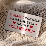 Funny Rude 3rd Anniversary Gift For Wife Girlfriend Wallet Card