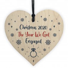 Personalised Christmas Decoration Engagement Gifts Wooden Heart