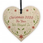 Novelty Christmas 2020 Decoration Quarantine Gift Hanging Wood