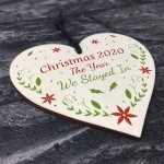 Novelty Christmas 2020 Decoration Quarantine Gift Hanging Wood