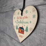 Christmas Year Of The Lockdown Wood Heart Tree Decoration Gifts