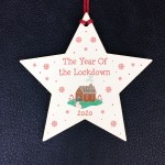 Wooden Star Christmas Tree Decoration Year Of The Lockdown Gift