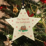 Wooden Star Christmas Tree Decoration Year Of The Lockdown Gift