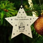 Christmas Wood Star The Year Of The Lockdown Tree Decoration