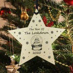 Christmas Wood Star The Year Of The Lockdown Tree Decoration