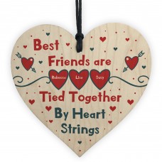 Best Friend Gift For Birthday Xmas PERSONALISED Wooden Heart