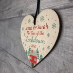 Personalised Christmas Lockdown Decoration Hanging Wood Heart