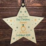 Novelty Engagement Gifts Christmas Tree Decoration Wood Star