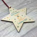 Novelty Engagement Gifts Christmas Tree Decoration Wood Star