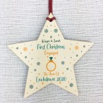 Novelty Engagement Gifts Christmas Tree Decoration Wood Star