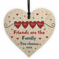 PERSONALISED Gift For Friend Birthday Xmas Wooden Heart