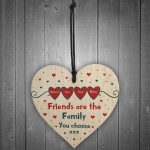 PERSONALISED Gift For Friend Birthday Xmas Wooden Heart