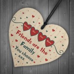 PERSONALISED Gift For Friend Birthday Xmas Wooden Heart