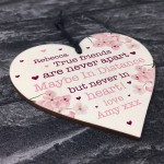 PERSONALISED Friendship Gift For Birthday Christmas Wood Heart